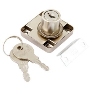 CUPBOARD LOCK 138-22MM CP WITH STEEL KEY